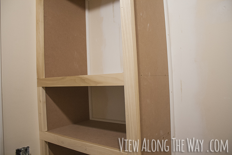 False fronts to make shelves look thicker