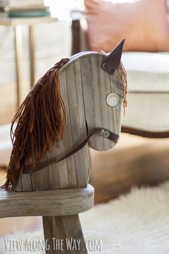 Wooden rocking horse