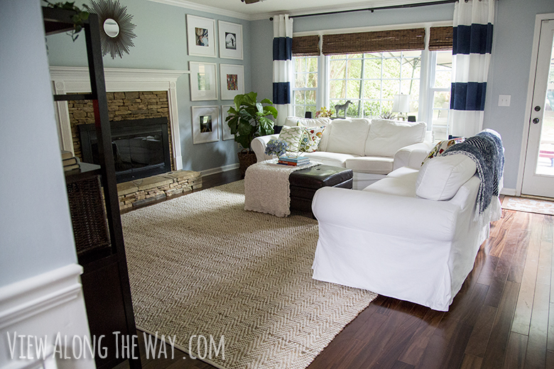 Living room with jute-chenille rug!