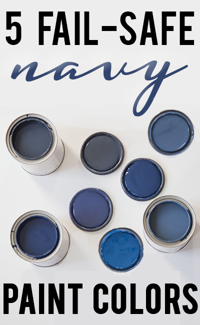 Five beautiful navy blue paint colors!