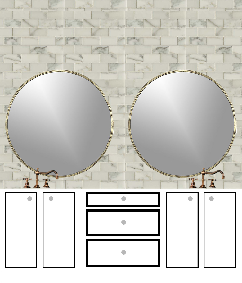 The Mirror Dilemma View, What Size Round Mirror Over A 48 Inch Vanity