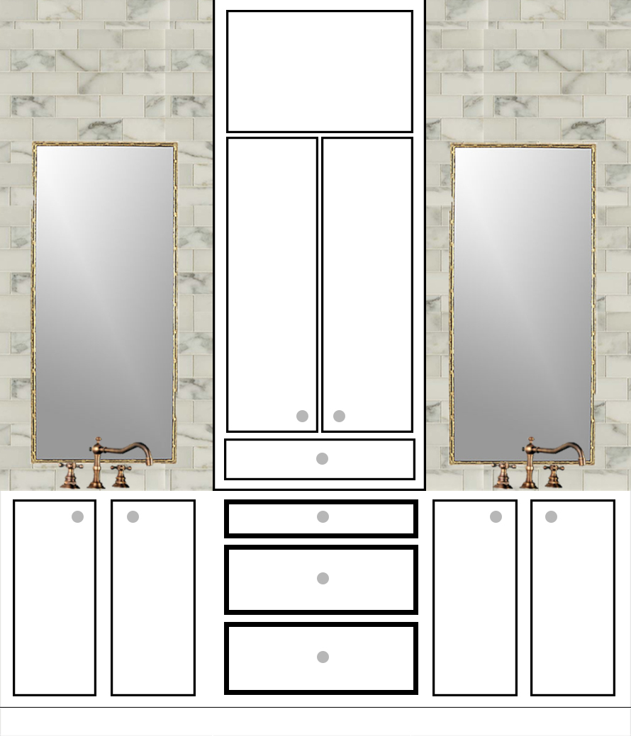 Adding a cabinet to a bathroom vanity wall