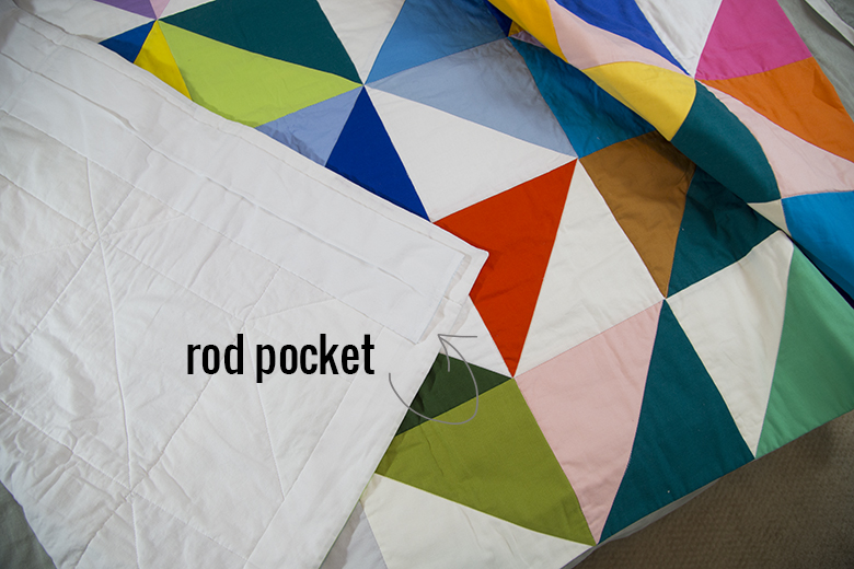 Rod pocket on quilt